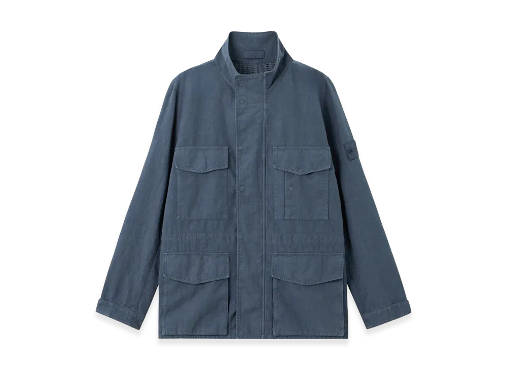 Stone Island 4100080 Bonded Linen-TC_S.I. Ghost "Slate Blue"