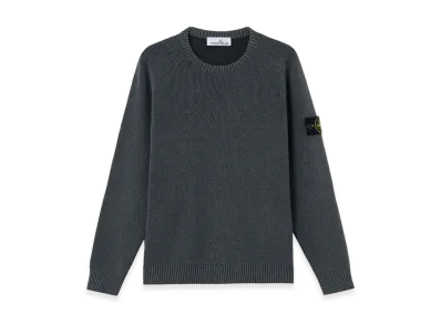 Stone Island 5100033 Plated Rib Cotton Boucle "Charcoal Grey Melange"