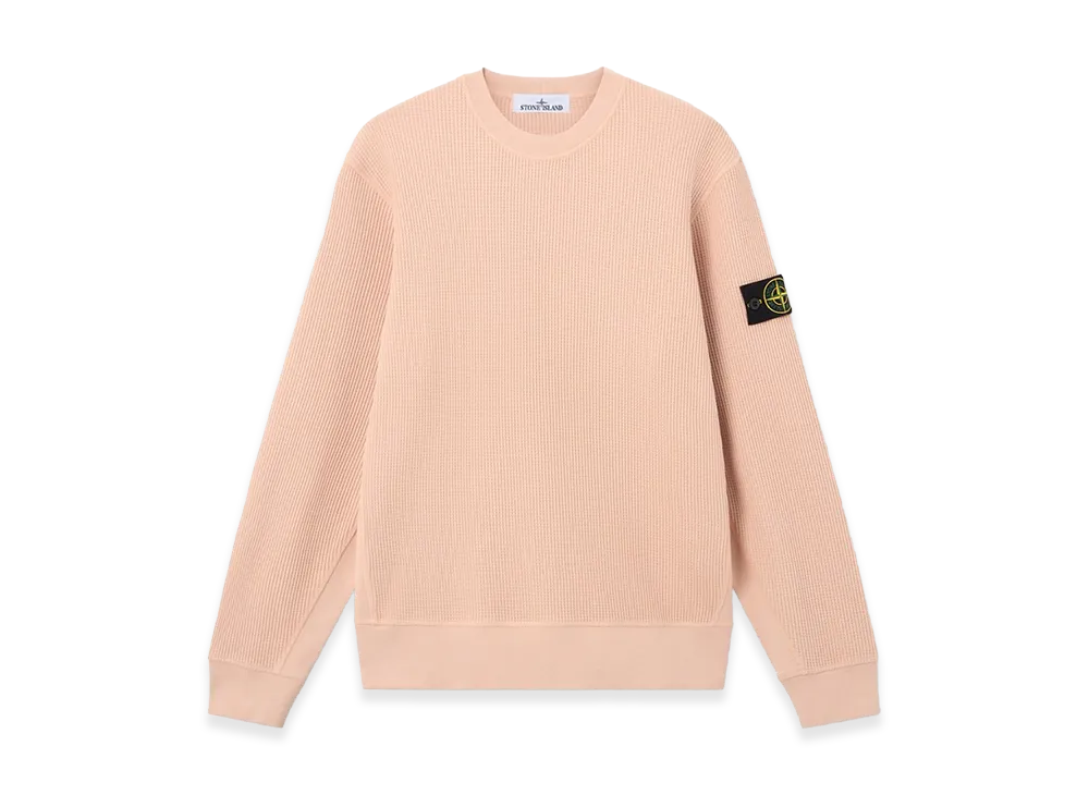 Stone Island 6100056 Organic Cotton Waffle Fleece "Plaster Pink"