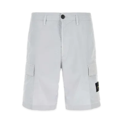 Stone Island Stretch Cotton Bermuda Shorts "Light Blue/Ice"