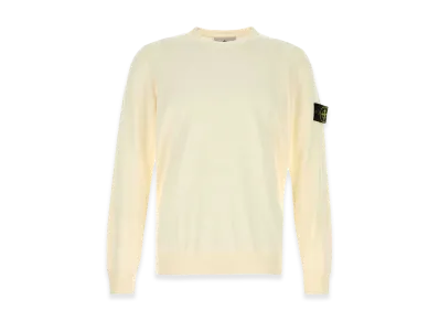 Stone Island Ivory Wool Sweater "White"