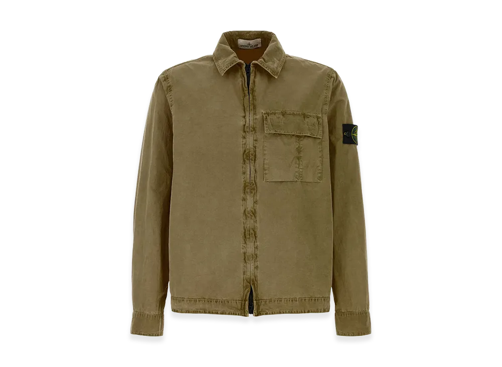 Stone Island Olive Green Cotton Shirt "Green"