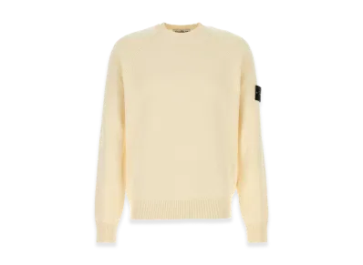 Stone Island Cream Cotton Sweater "Yellow"