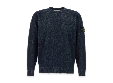 Stone Island Dark Blue Cotton Blend Sweater "Blue"