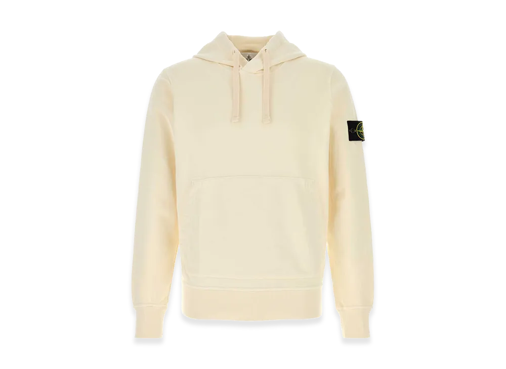 Stone Island Ivory Cotton Sweatshirt "White"