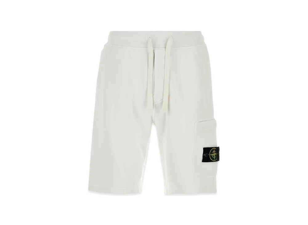 Stone Island Cotton Bermuda Shorts "White"