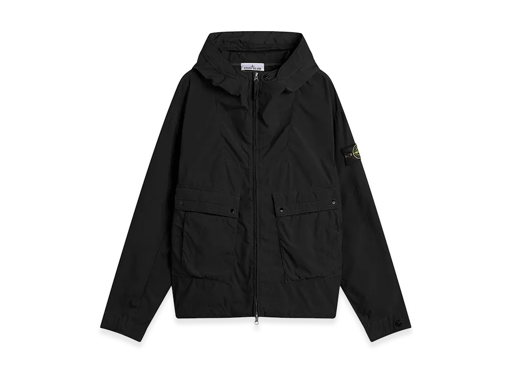 Stone Island Light Compact Touch Poly-TC Hooded Jacket "Black"