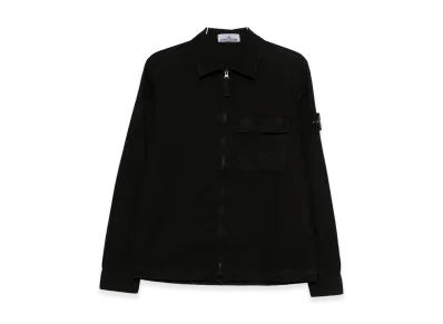 Stone Island Shirt With Zip And Pocket "Black"