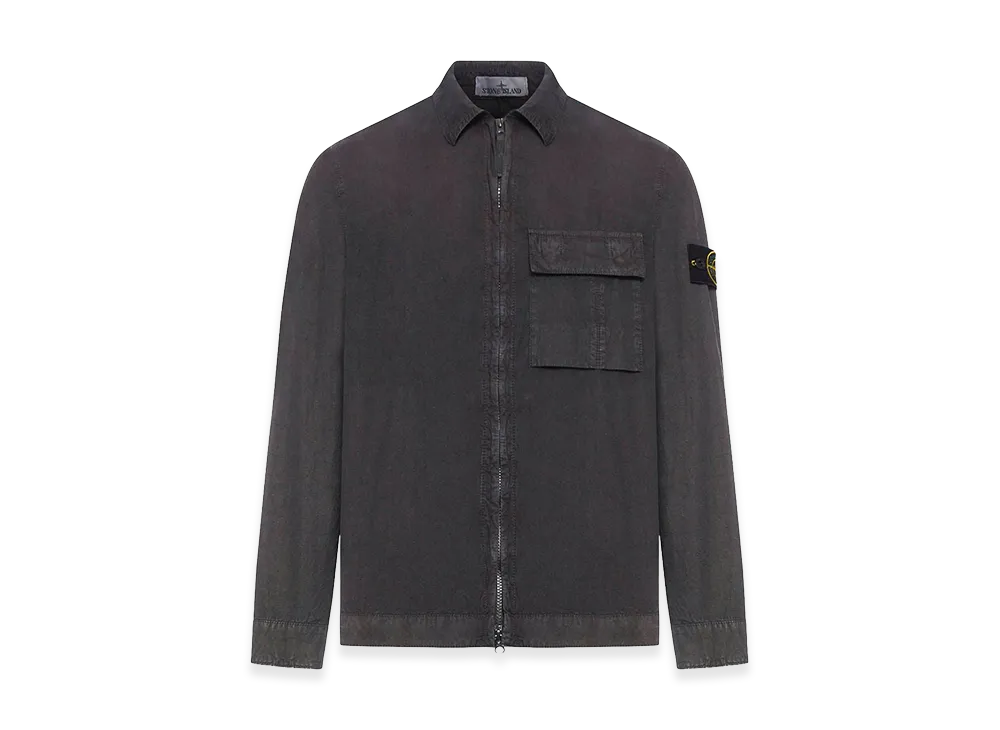 Stone Island Shirt With Zip And Pocket "Grey"