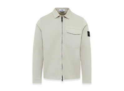 Stone Island Concealed Zip Regular Fit Overshirt Jacket "Gray"