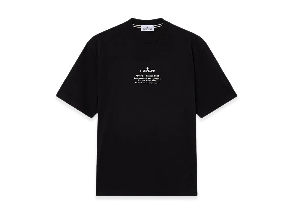 Stone Island T-Shirt With 'outline Compass' Print "Black"