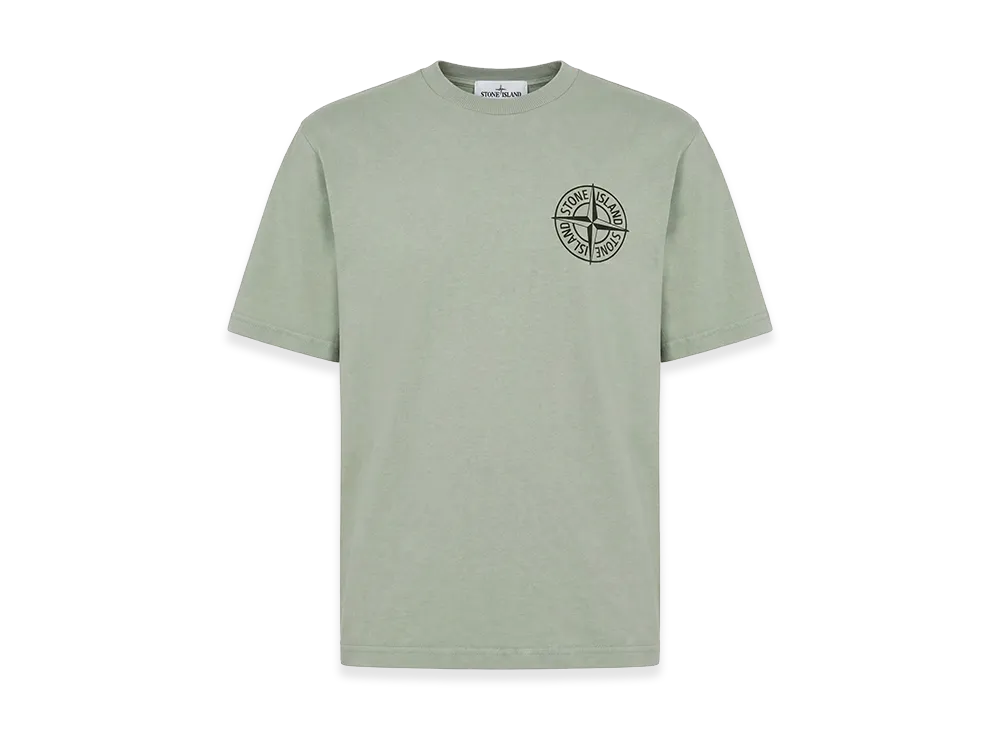 Stone Island T-Shirt With 'outline Compass' Print "Green"