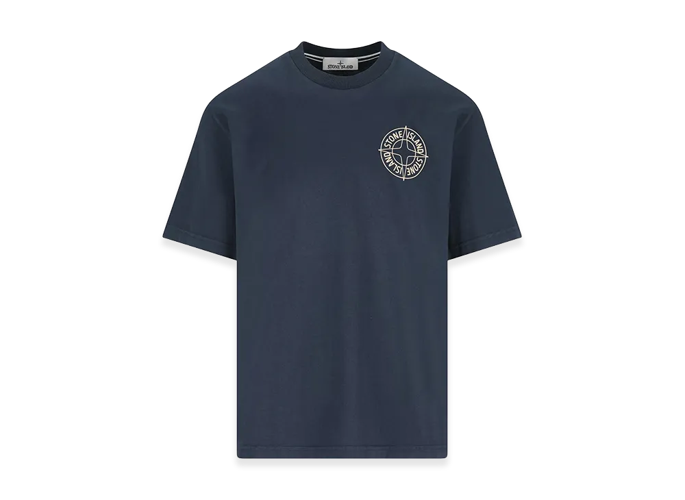 Stone Island T-Shirt With 'outline Compass' Print "Blue"