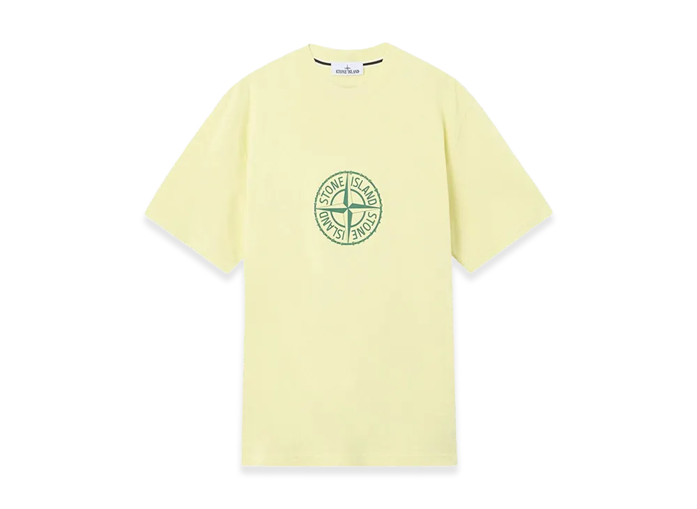 Stone Island `all Around Compass` Print Regular Fit T-Shirt "Yellow"