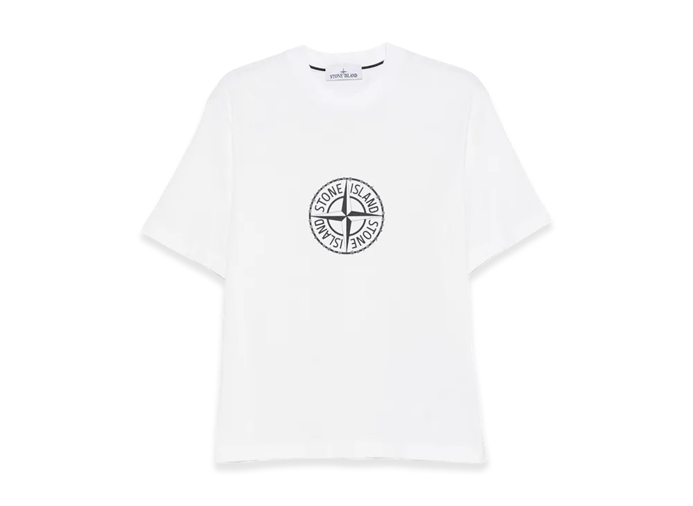 Stone Island `all Around Compass` Print Regular Fit T-Shirt "White"