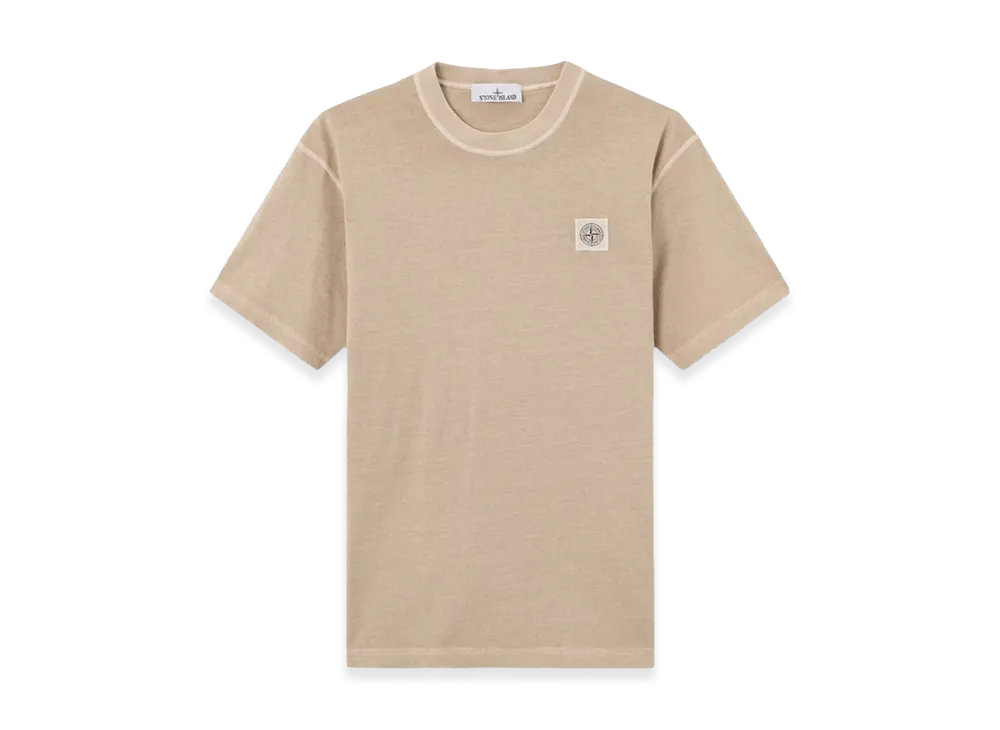 Stone Island Short-Sleeved T-Shirt In Organic Cotton Jersey "Beige"
