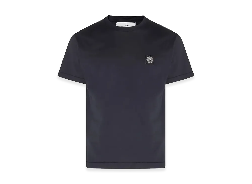 Stone Island Slim Fit Cotton Jersey T-Shirt With Compass Patch "Blue"