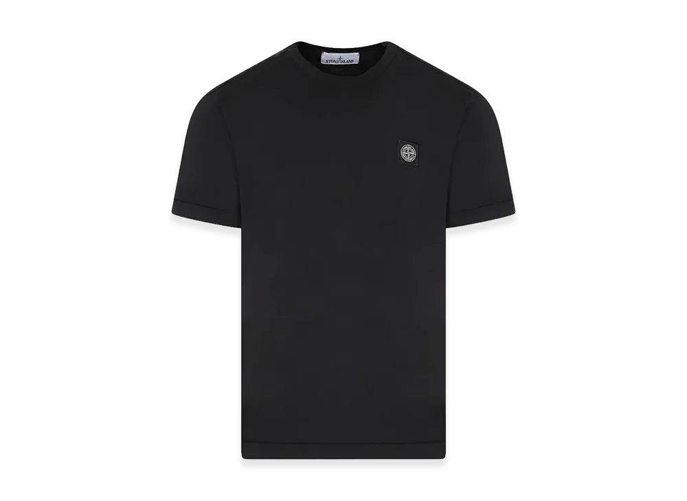Stone Island Slim Fit Cotton Jersey T-Shirt With Compass Patch "Black"