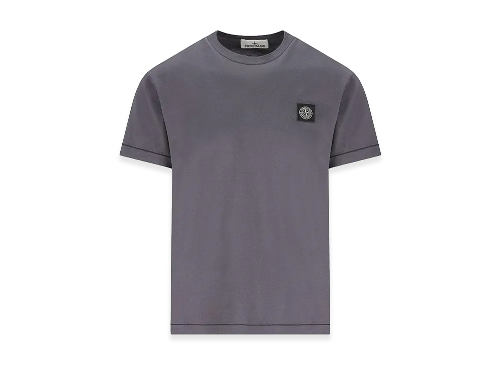 Stone Island Slim Fit Cotton Jersey T-Shirt With Compass Patch "Grey"