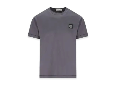 Stone Island Slim Fit Cotton Jersey T-Shirt With Compass Patch "Grey"