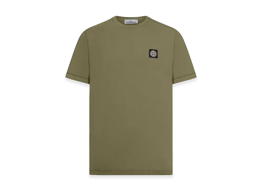 Stone Island Slim Fit Cotton Jersey T-Shirt With Compass Patch "Green"