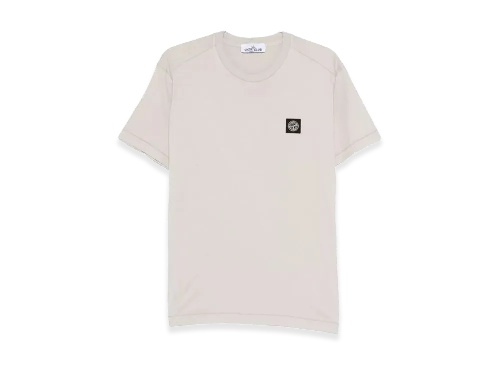 Stone Island Slim Fit Cotton Jersey T-Shirt With Compass Patch "Grey"