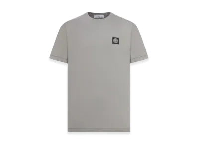 Stone Island Slim Fit Cotton Jersey T-Shirt With Compass Patch "Grey"