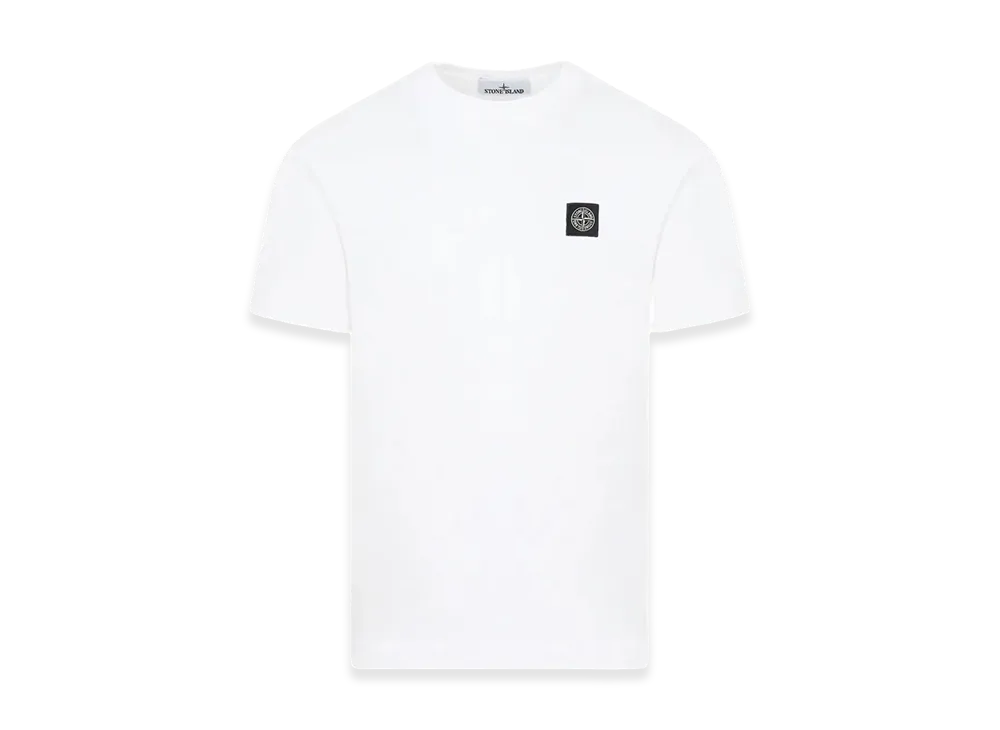 Stone Island Slim Fit Cotton Jersey T-Shirt With Compass Patch "White"