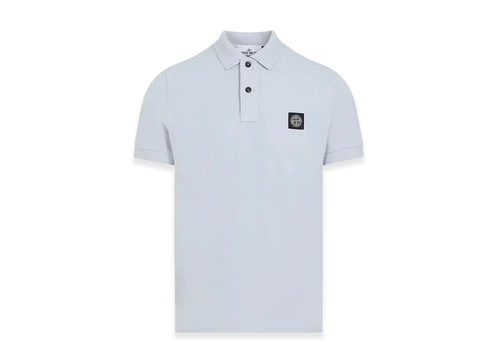 Stone Island Slim Fit Cotton Pique Polo Shirt "LightBlue"