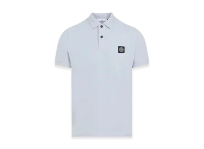 Stone Island Slim Fit Cotton Pique Polo Shirt "LightBlue"