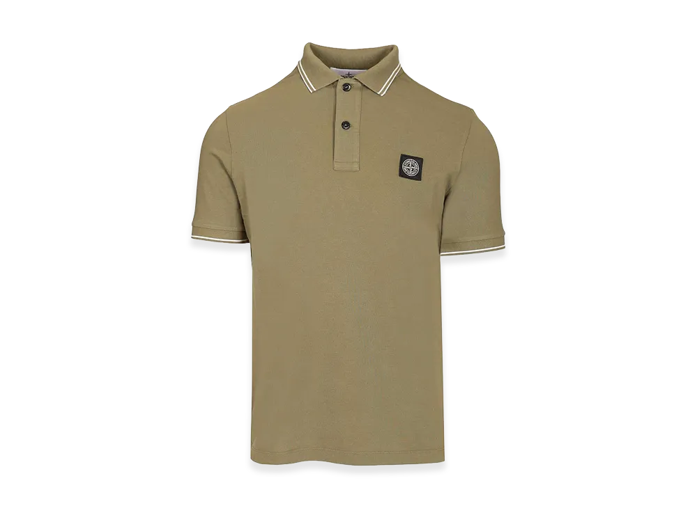 Stone Island Polo Shirt In Cotton With Logo "Green"