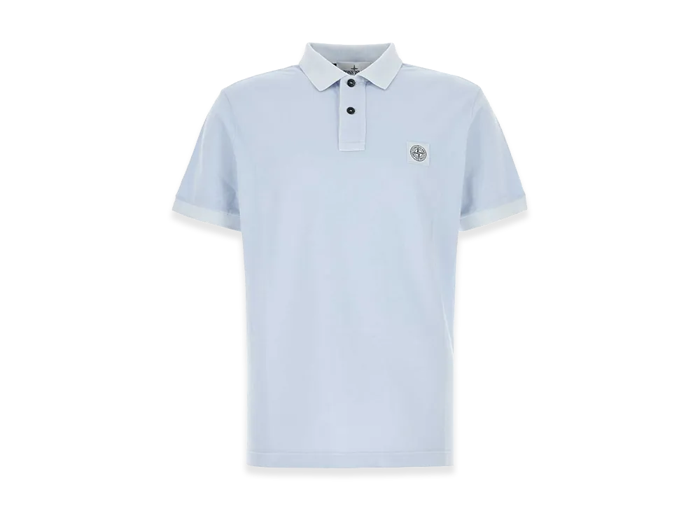 Stone Island Pastel Light Blue Piquet Polo Shirt "LightBlue"