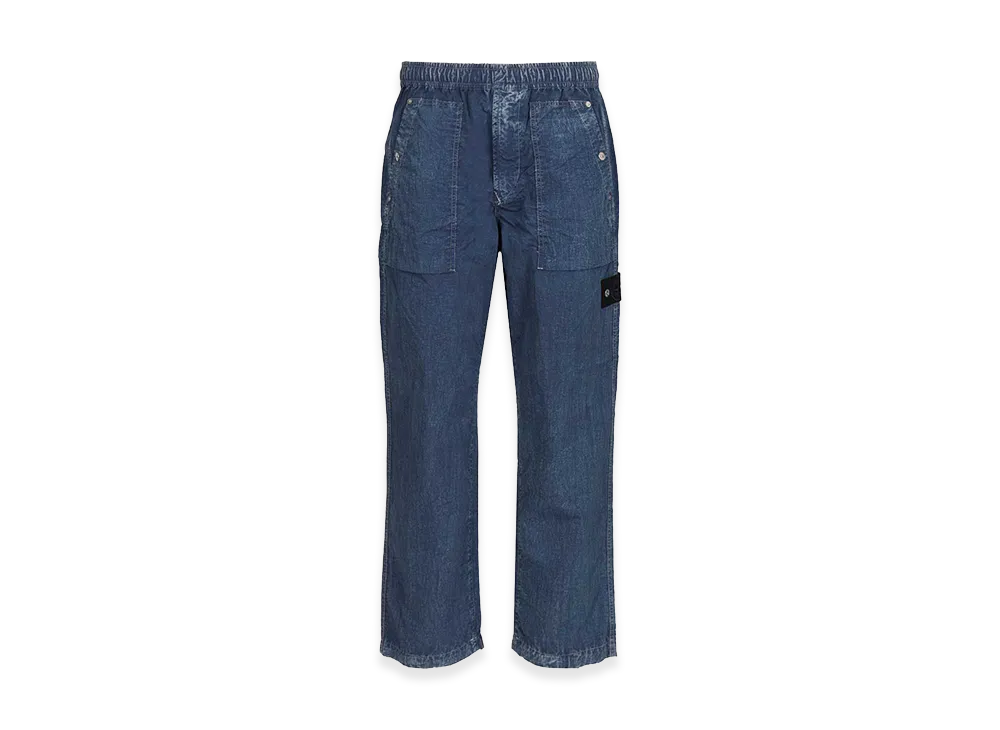 Stone Island Trousers Hollow Fibre Nylon Indigo-Tc + Marmo Corrosion "Blue"