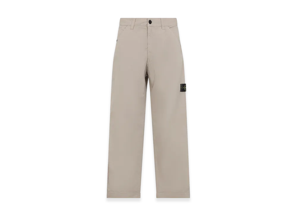 Stone Island Organic Cotton Ripstop Chino Trousers "Beige"