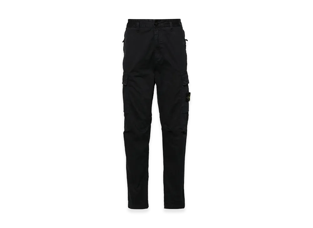 Stone Island Cargo Trousers In Broken Cotton Twill "Blue"
