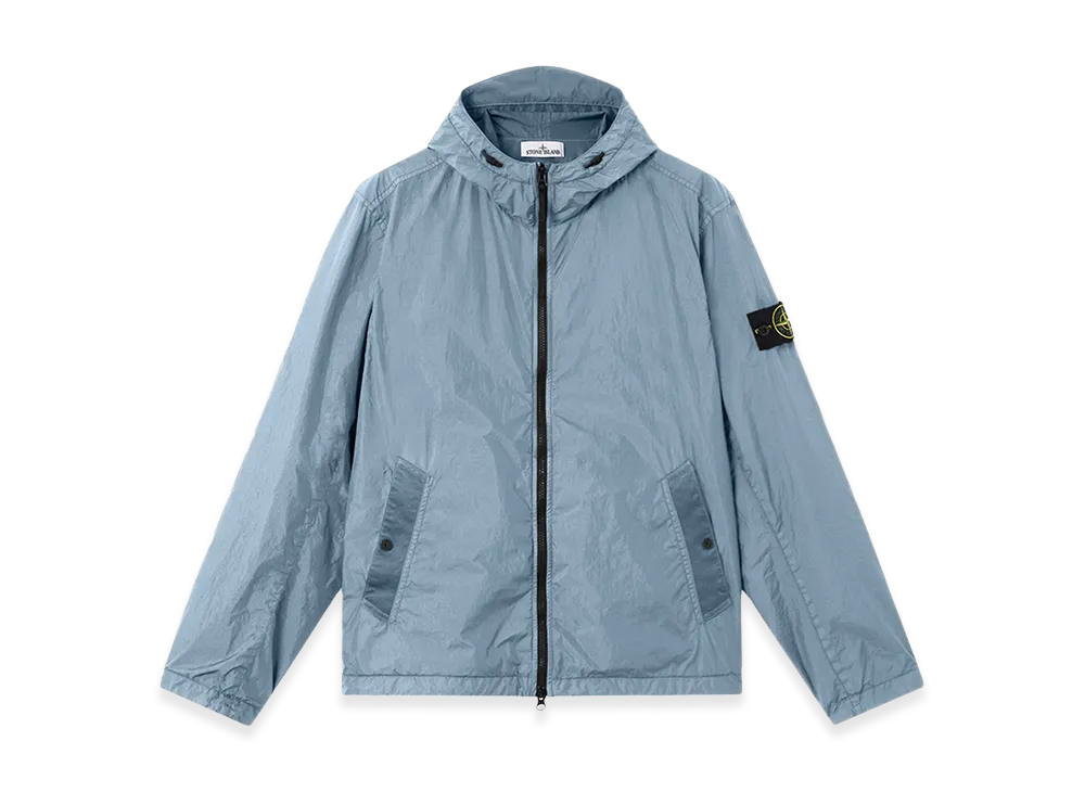 Stone Island Nylon Rep Jacket With Logo "LightBlue"