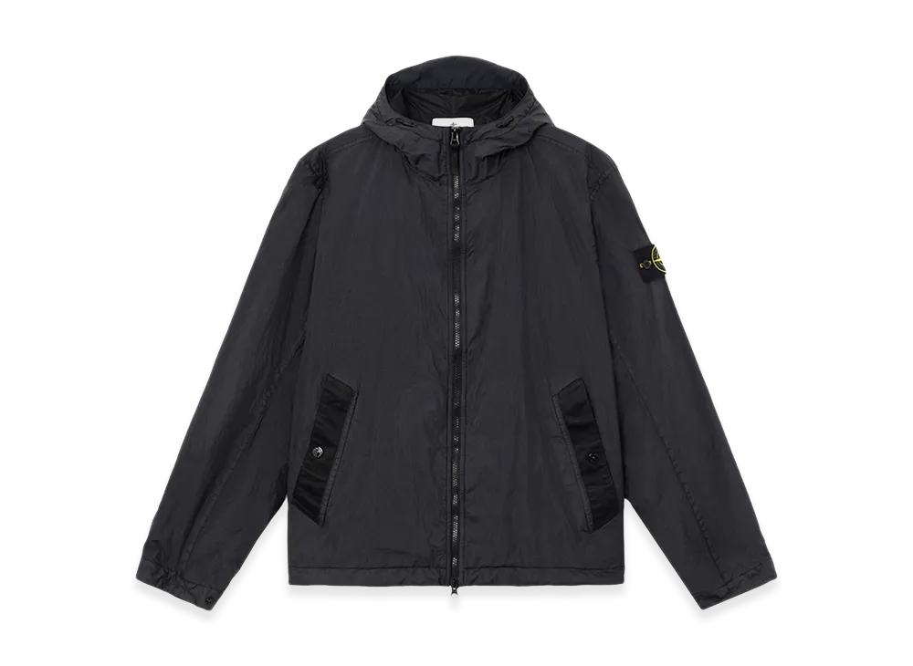 Stone Island Nylon Rep Jacket With Logo "Black"