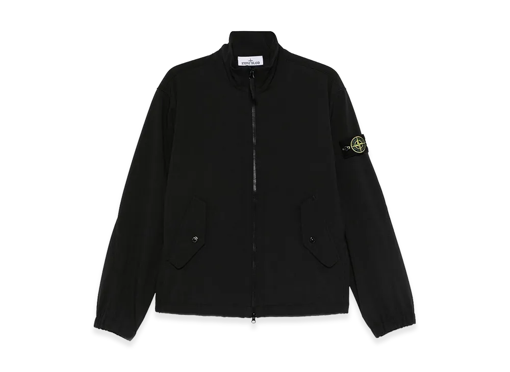 Stone Island Water And Wind Resistant Stand Collar Jacket "Black"