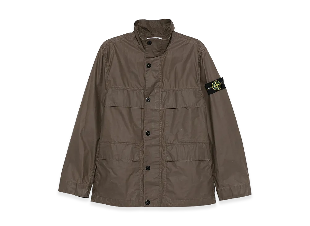 Stone Island Waxed Pigment Cotton Tela Field Jacket "Brown"