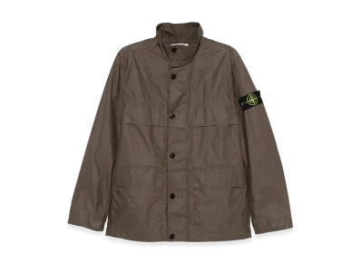 Stone Island Waxed Pigment Cotton Tela Field Jacket "Brown"