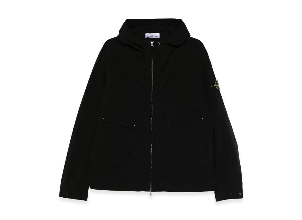 Stone Island Stretch Polyester Windbreaker "Black"