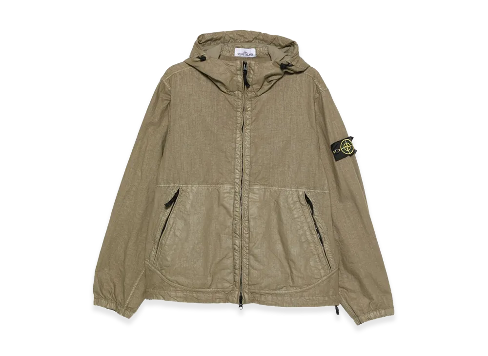 Stone Island Organic-Look Nylon Jacket "Green"