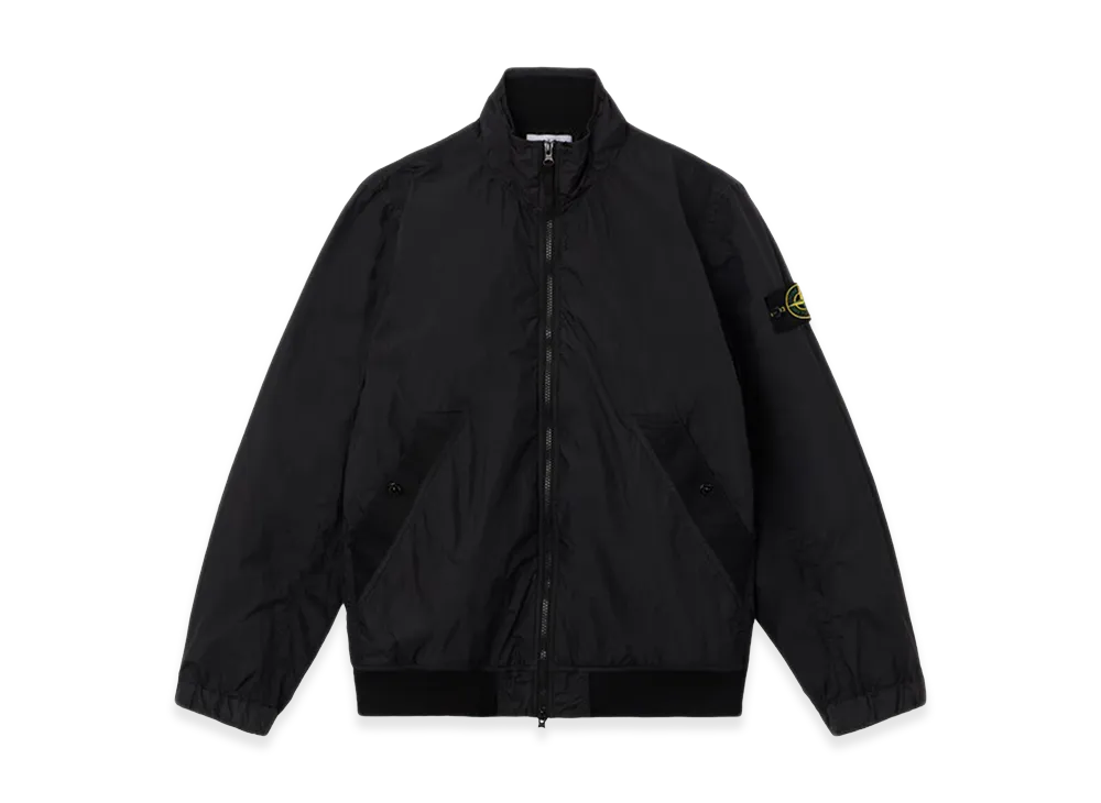 Stone Island Rainproof Nylon Rep Jacket With Logo "Black"