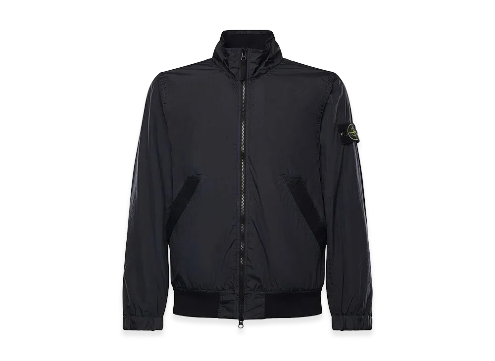 Stone Island Rainproof Nylon Rep Jacket With Logo "Blue"