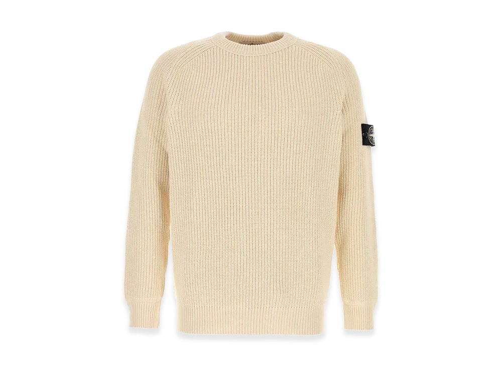 Stone Island Sand Cotton Sweater "White"