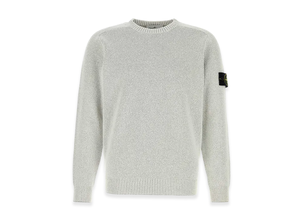 Stone Island Light Grey Cotton Blend Sweater "Gray"