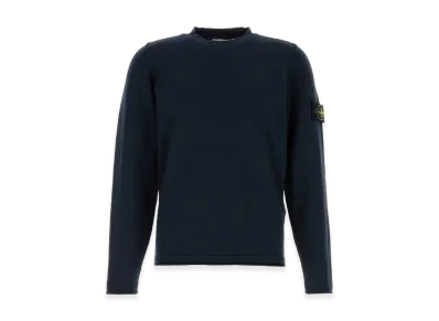 Stone Island Midnight Blue Cotton Blend Sweater "Blue"