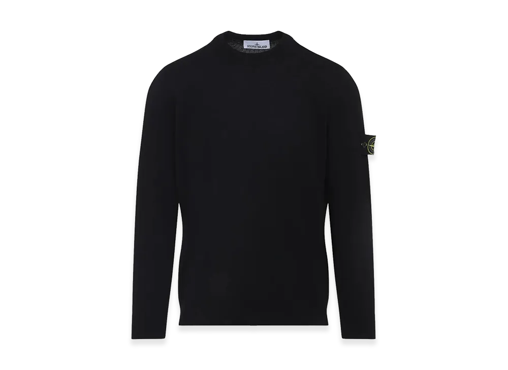Stone Island Certified Virgin Wool Sweater "Black"