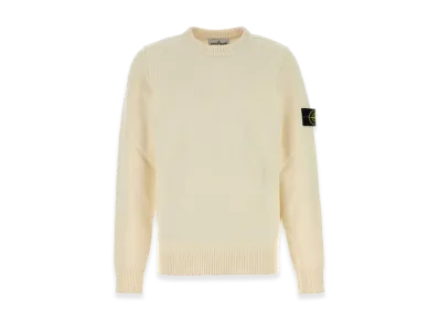 Stone Island Ivory Wool Blend Sweater "White"