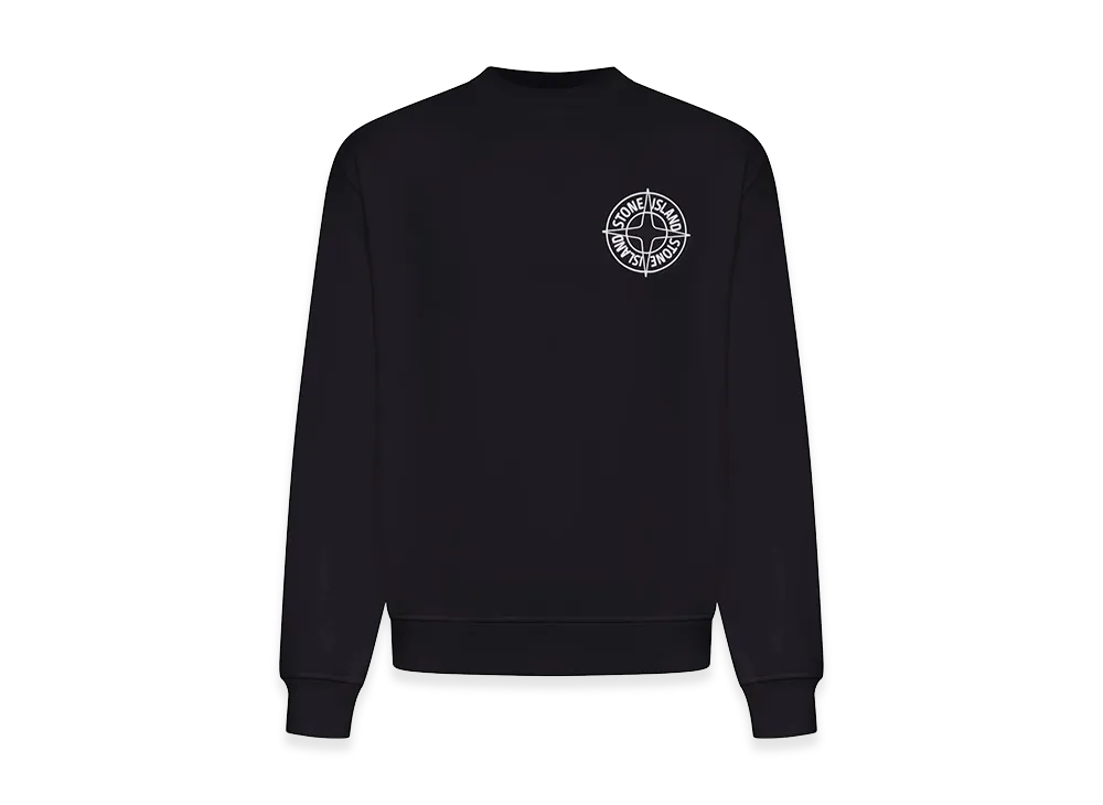 Stone Island Cotton Sweatshirt With Print "Black"
